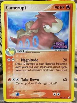 Pokemon Card - Camerupt Holon Phantoms 36/110 Uncommon Reverse Holo STAMPED - Image 1