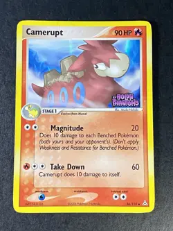 Pokemon Card - Camerupt Holon Phantoms 36/110 Uncommon Reverse Holo STAMPED - Image 2