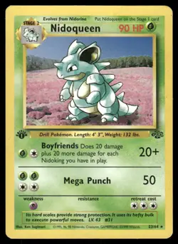 Pokemon Cards Nidoqueen 23/64 1st Edition Jungle Rare DMG *INDENT* - Image 1