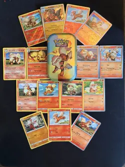 Pokemon Growlithe Arcanine Card Lot + Arcanine Mini Tin 15 Cards NM/LP - Image 1