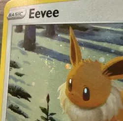 Eevee Holo SWSH190 Cosmos SWIRL Black Star Promo Pokemon Card 2022 - Image 2