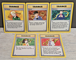 Pokemon Card TCG Gym Heroes Trainer Lot 5 Cards English - Gym Badge Lot - Image 1