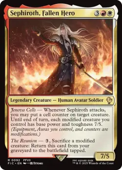 Sephiroth, Fallen Hero 92 R Commander: FINAL FANTASY Magic: The Gathering NM/M - Image 1