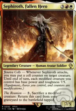 Sephiroth, Fallen Hero 92 R Commander: FINAL FANTASY Magic: The Gathering NM/M - Image 3