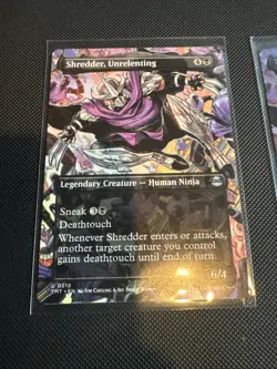 Shredder, Unrelenting- Mtg: TMT - U 0210 (X2) *1 foil/ Full Arts - Image 2