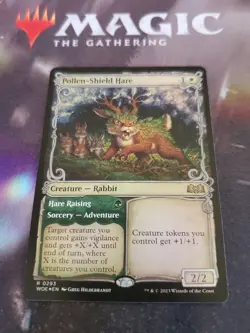 Mtg. Pollen-Shield Hare. Foil Showcase. Wilds of Eldraine. Nm - Image 1