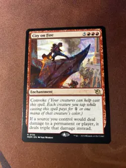 Wizards of the Coast City on Fire March of the Machine Rare Enchantment 0135 LP - Image 1