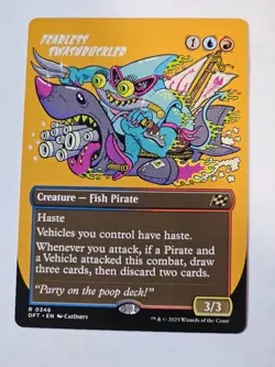 MTG - Fearless Swashbuckler Borderless - Aetherdrift - Image 1
