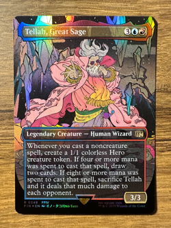 Magic MTG Final Fantasy Tellah, Great Sage #349 *FOIL* Borderless Rare - Image 1