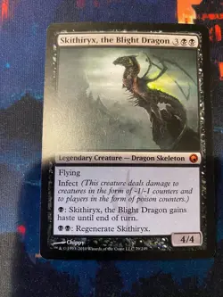 MTG Scars of Mirrodin Skithiryx the Blight Dragon LP - Image 1