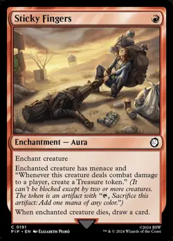 x4 Sticky Fingers C MTG Universes Beyond: Fallout M/NM, English - Image 1