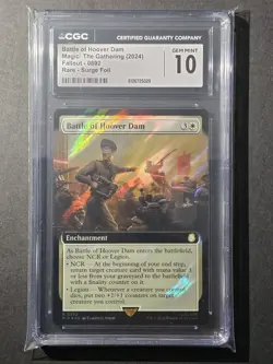 MTG CGC 10 Battle of Hoover Dam (Extended Art) (Surge Foil) UB: Fallout (POP 1) - Image 1