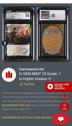 MTG CGC 10 Battle of Hoover Dam (Extended Art) (Surge Foil) UB: Fallout (POP 1) - Image 3