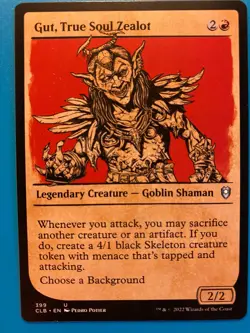MTG 1x SHOWCASE Gut, True Soul Zealot 399 Battle for Baldur's Gate Magic x1 NM - Image 1