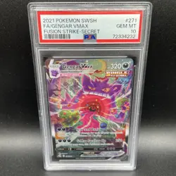 Pokemon 2021 Gengar VMAX 271/264 Alt Art Fusion Strike GEM MINT PSA 10 - Image 1