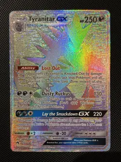 2018 Pokemon SM Lost Thunder 223/214 Tyranitar GX - Image 1