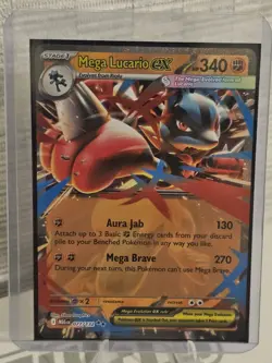 Pokemon TCG Mega Lucario Ex 077/132 Double Rare Mega Evolutions - Image 1