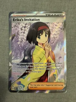 Pokemon Erika's Invitation 196/165 151 SV Ultra Rare Full Art Trainer - Image 1