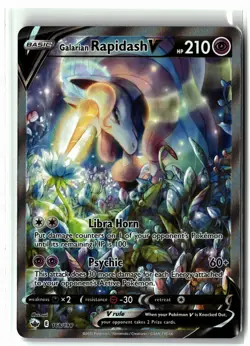 Galarian Rapidash V ⭐ 168/198 Holo Ultra Rare Chilling Reign 2021 Pokemon NM - Image 1