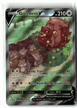 Greedent V ⭐ 257/264 Holo Ultra Rare Fusion Strike 2021 Pokemon NM - Image 1