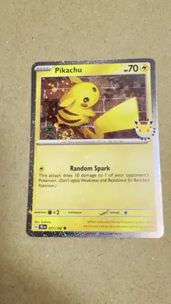 Pikachu (Pokemon Day) with fart swirl 051/162 NM - Image 2