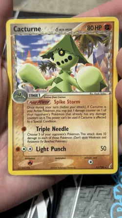 Pokemon TCG - Cacturne 10/100 (EX Crystal Guardians - Delta Species LP) - Image 1