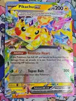 Pokemon Pikachu ex 057/217 Ascended Heroes Holo - NM - Image 1