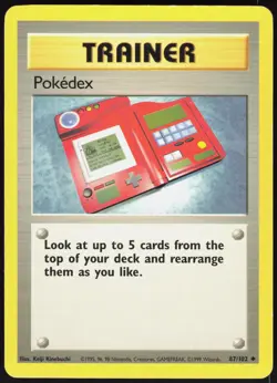 Base Set Unlimited Pokedex 87/102 Uncommon Pokemon LP - Image 1