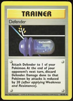 Base Set Unlimited Defender 80/102 Uncommon Pokemon LP - Image 1