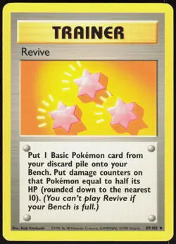 Base Set Unlimited Revive 89/102 Uncommon Pokemon LP - Image 1
