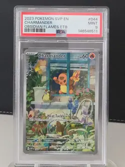 Pokemon 2023 SVP en Charmander 044 Obsidian Flames ETB Promo PSA 9 - Image 1