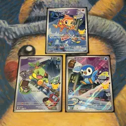 First Partner Turtwig Chimchar Piplup 30th Promo Set 040 041 042 Pokemon TCG - Image 2