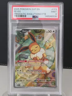 2025 Pokemon SVP EN Eevee Prismatic Evolutions ETB Black Star Promo PSA 9 - Image 1