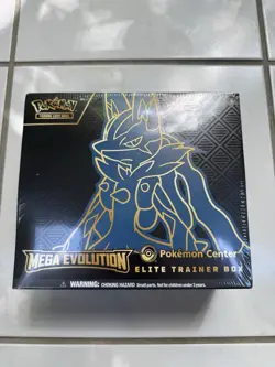 Pokemon Center ETB Mega Evolution Lucario Elite Trainer Box- Damaged - Image 1