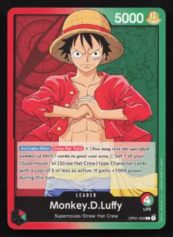 Monkey.D.Luffy OP01-003 Leader One Piece Card Pre-Errata - Image 1