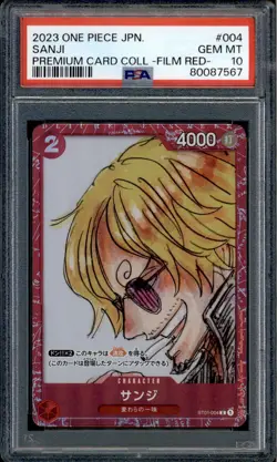 Sanji - ST01-004 - PSA 10 - Film Red Collection - Promo - One Piece - 87567 - Image 1