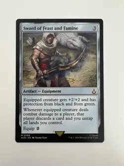 Sword of Feast and Famine MTG Magic the Gathering Card NM Near Mint ACR - Image 1