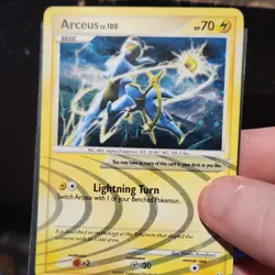 Pokemon Arceus AR6 Arceus Set Holo Rare 70 HP Lightning Turn Card 2009 - Image 1