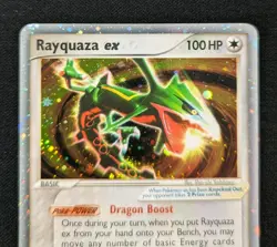 Rayquaza ex 102/107 EX Deoxys Vintage Holo Rare 2005 Pokemon Card NM- - Image 2