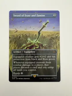 Sword of Feast and Famine Alternate Borderless MTG Magic Card NM Near Mint ACR - Image 1