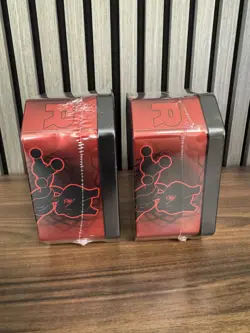 2 x Pokemon TCG: Team Rocket Tin Nidoking Persian Destined Rivals Tins ✅ - Image 3