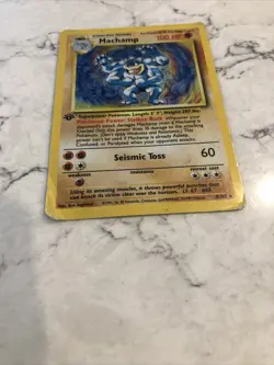 Pokemon 1999 First Edition Machamp Holo Card-8/102 - Image 5