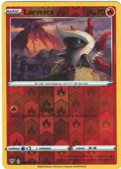 Larvesta 29/189 Darkness Ablaze Reverse Holo Common Pokemon Card Pokemon TCG - Image 1