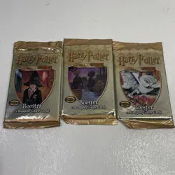 LOT 3 W.O.C. Harry Potter Trading Card Game Booster Pack Art Set base set NEW - Image 1