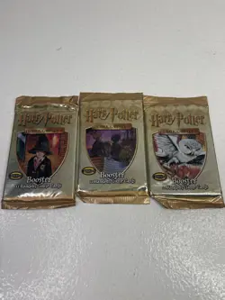 LOT 3 W.O.C. Harry Potter Trading Card Game Booster Pack Art Set base set NEW - Image 2