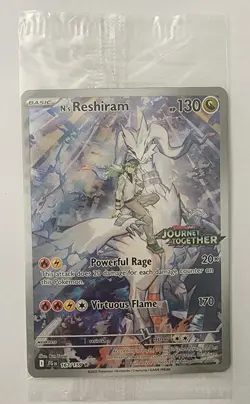 Pokemon TCG - N's Reshiram Holo Card 167/159 IR Journey Together Stamped Sealed - Image 1