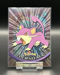 Pokemon Topps Series 1 Ratatta #19 Holo Chrome Rare Mint “Rays” - Image 3