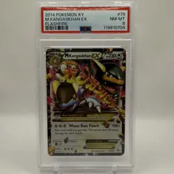 2014 POKEMON XY FLASHFIRE #79 M KANGASKHAN EX PSA 8 - Image 1