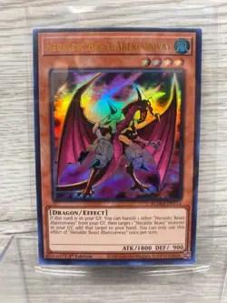 Yugioh Heraldic Beast Aberconway BLMM-EN114 Ultra Rare 1st Ed Near Mint - Image 1