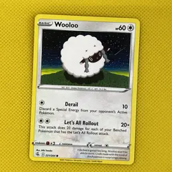 Wooloo 221/264 Common Fusion Strike 2021 Pokemon Card NM - Image 1